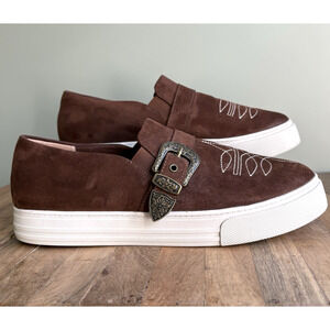 Ariat Brown Suede Flats with Buckle